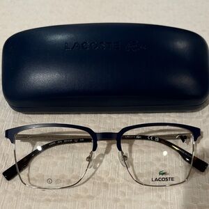 New LACOSTE Mens L 2295 424 Matte Blue Eyeglasses